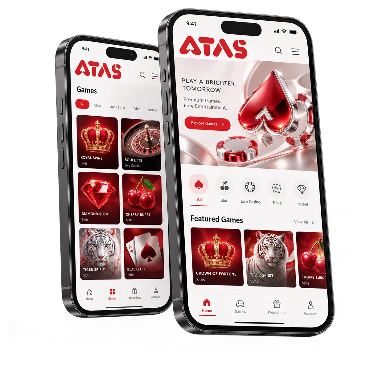 ATAS independent website design concept shown on mobile devices