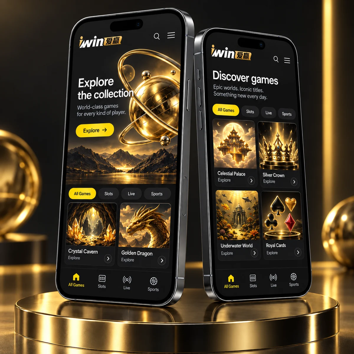 iwin independent website design concept shown on mobile devices