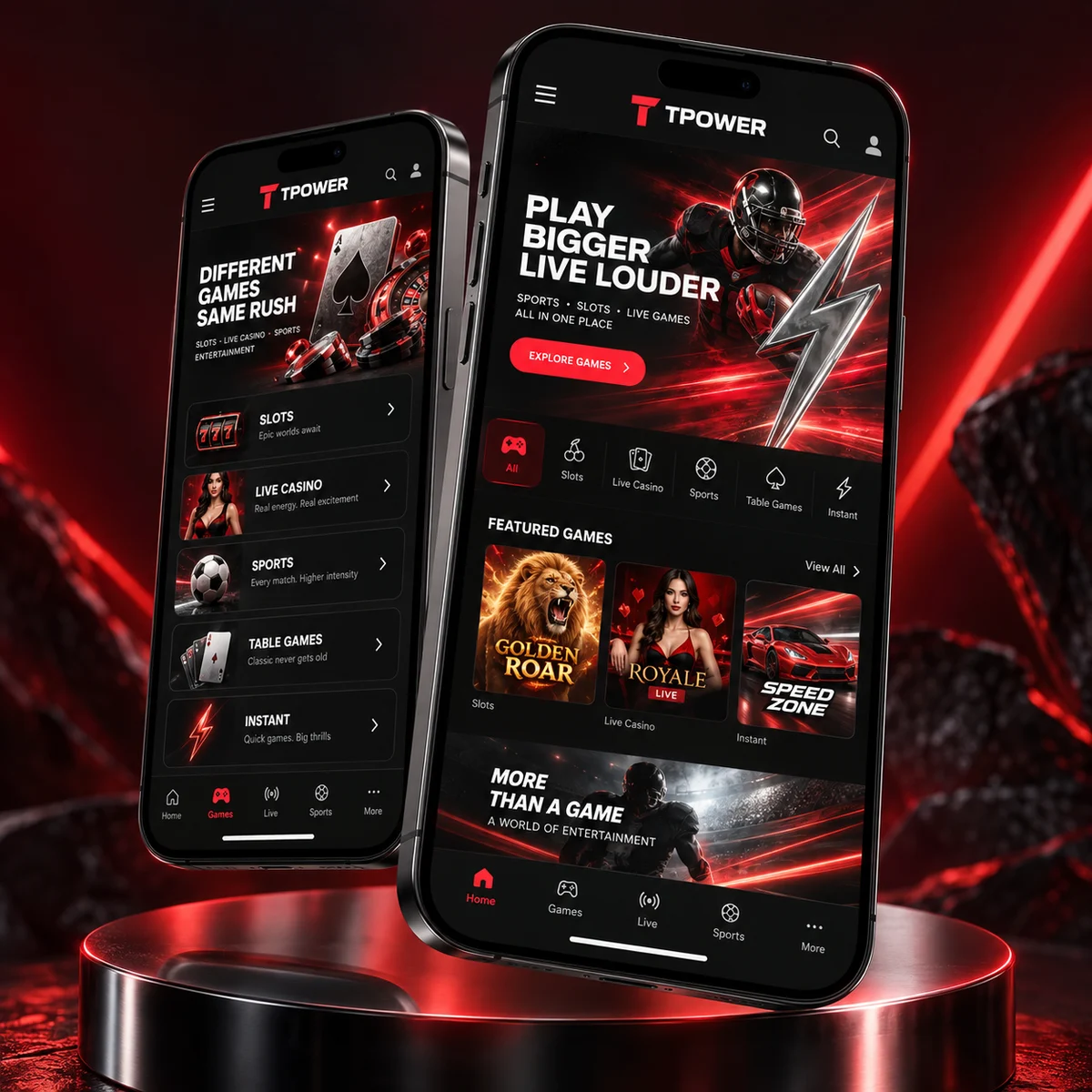 TPower independent website design concept shown on mobile devices