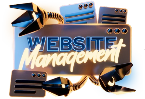 Interconnected website interfaces and cursor arrows
